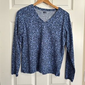 NWOT Land’s End Relaxed Supima Long-Sleeve V-Neck T Shirt